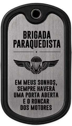Modelo de Dog Tag Dog Tag Brigada Paraquedista — PQD Exército Brasileiro