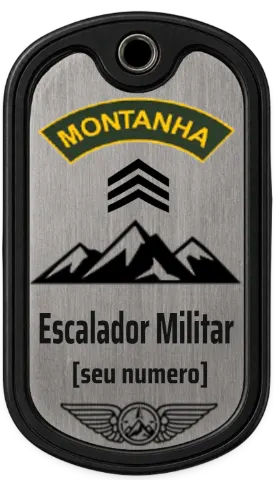 Modelo de Dog Tag Dog Tag Montanha — Escalador Militar