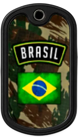 Modelo de Dog Tag Dog Tag Militar Brasil — Exército Brasileiro